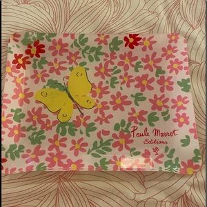 Paule Marrott tray with butterfly and flowers